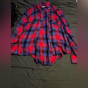 Red and blue plaid shirt
